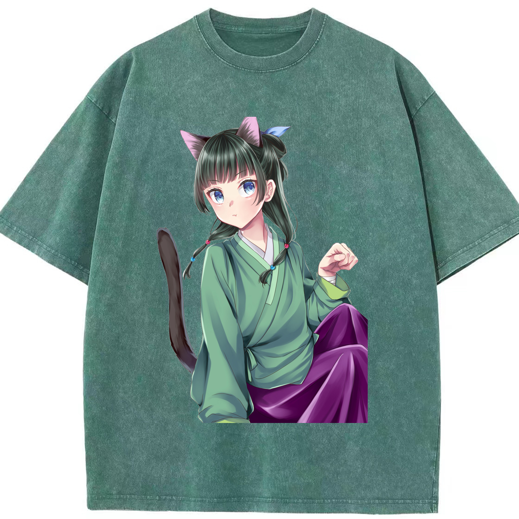 （画像用） 薬屋のひとりごと The Apothecary Diaries 綿100% ヴィンテージ風 半袖Tシャツ（フロントプリント）